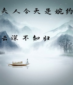 夫人今天是婉约派