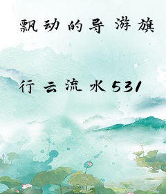 飘动的导游旗