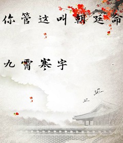 你管这叫朝廷命官？