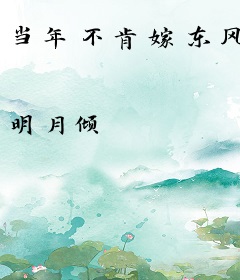 当年不肯嫁东风