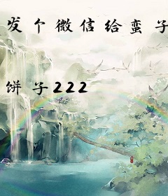 发个微信给蛮子
