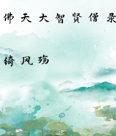 佛天大智贤僧录